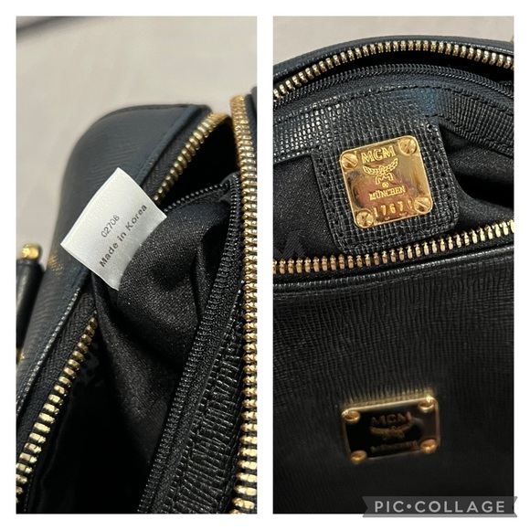 MCM Saffiano Leather Boston Bag Made in Korea - Picture 3 of 16